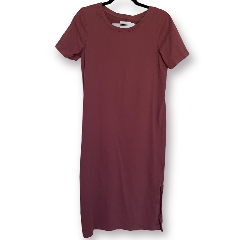 Pact 100% Organic Cotton T-shirt Dress Maroon Size Small